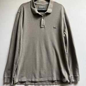 Rodd & Gunn Men's Latte Long Sleeve Gunn Polo Shirt Size XL